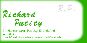 richard putity business card